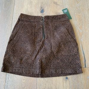 Wild and Fable Cheetah corduroy skirt